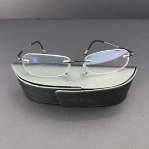 Silhouette Eyeglasses Rimless Frames Titanium Silver / Black
